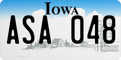 IA license plate ASA048