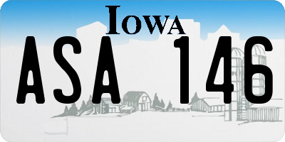 IA license plate ASA146