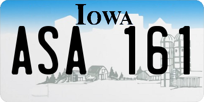 IA license plate ASA161