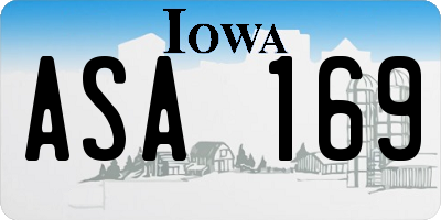 IA license plate ASA169
