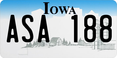 IA license plate ASA188