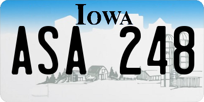 IA license plate ASA248