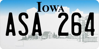 IA license plate ASA264