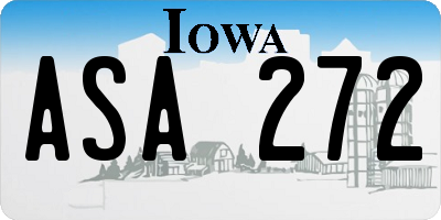 IA license plate ASA272