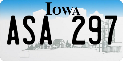 IA license plate ASA297