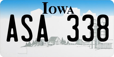 IA license plate ASA338