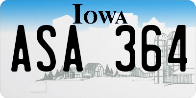 IA license plate ASA364