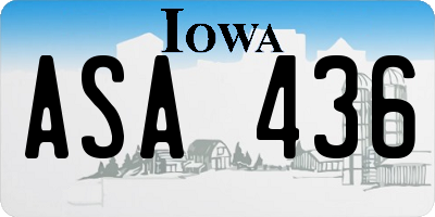 IA license plate ASA436