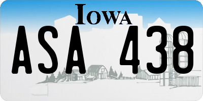 IA license plate ASA438