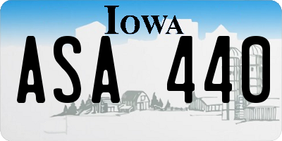 IA license plate ASA440