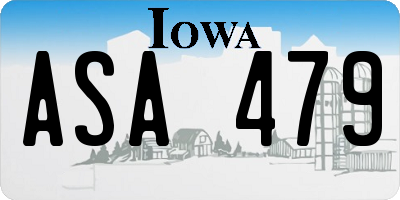 IA license plate ASA479