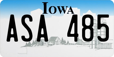 IA license plate ASA485