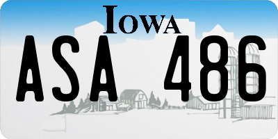 IA license plate ASA486