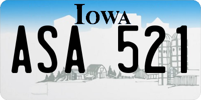IA license plate ASA521