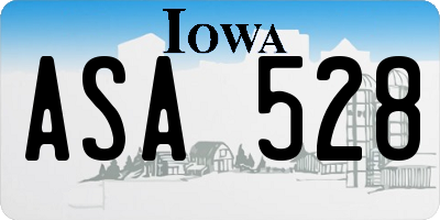 IA license plate ASA528