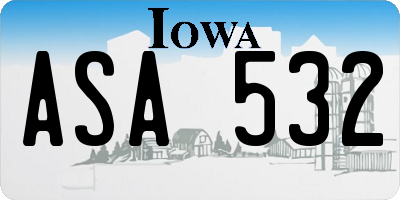 IA license plate ASA532