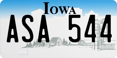 IA license plate ASA544