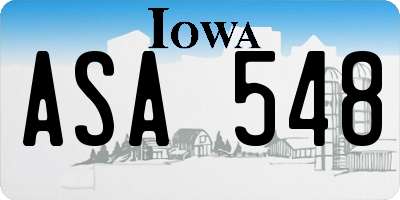 IA license plate ASA548