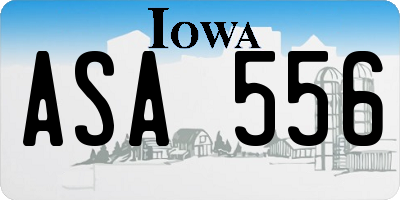 IA license plate ASA556