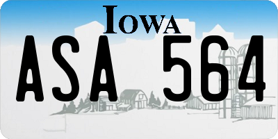 IA license plate ASA564