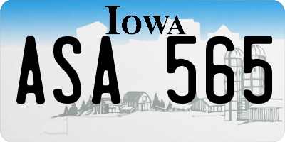IA license plate ASA565