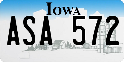IA license plate ASA572