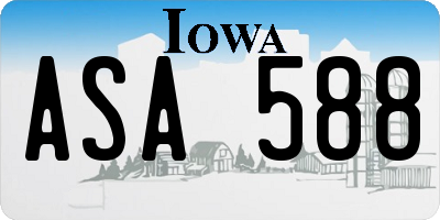 IA license plate ASA588