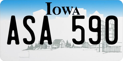 IA license plate ASA590