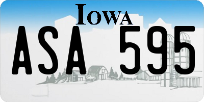 IA license plate ASA595