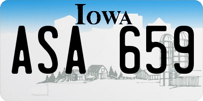 IA license plate ASA659