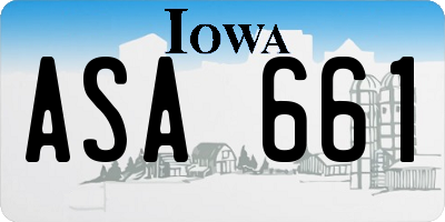 IA license plate ASA661