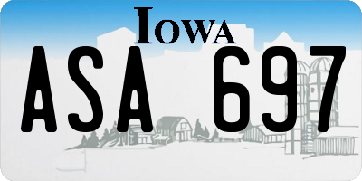 IA license plate ASA697