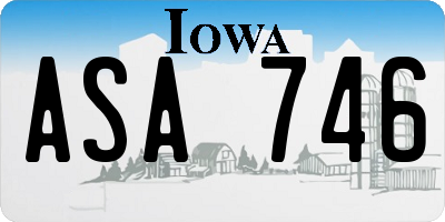 IA license plate ASA746