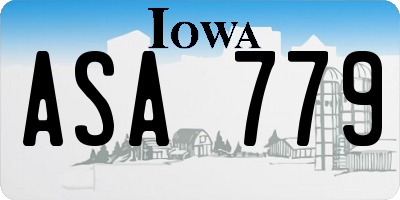 IA license plate ASA779