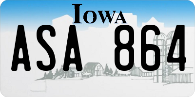 IA license plate ASA864