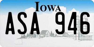 IA license plate ASA946