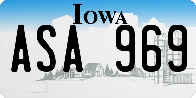 IA license plate ASA969