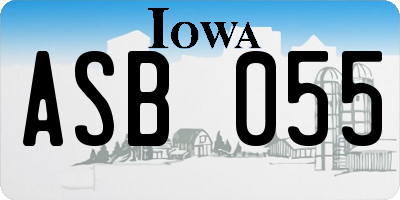 IA license plate ASB055