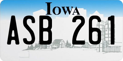 IA license plate ASB261