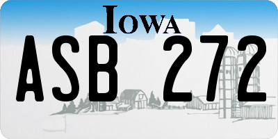 IA license plate ASB272