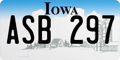 IA license plate ASB297