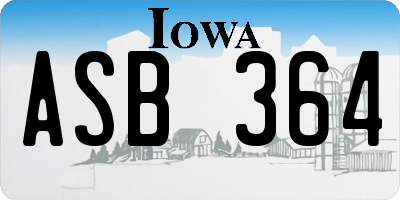 IA license plate ASB364