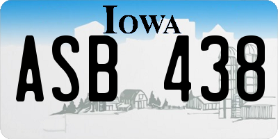 IA license plate ASB438