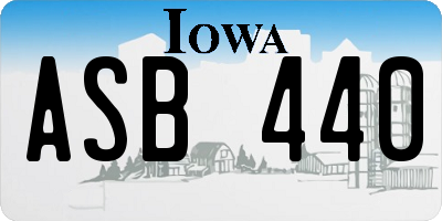 IA license plate ASB440