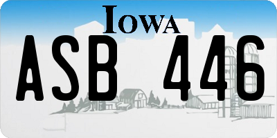 IA license plate ASB446