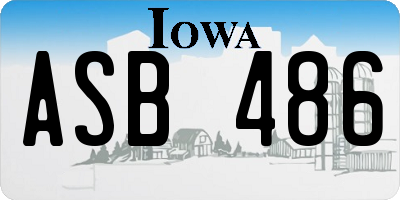 IA license plate ASB486