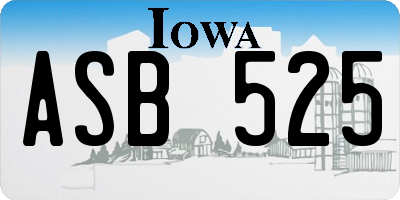 IA license plate ASB525