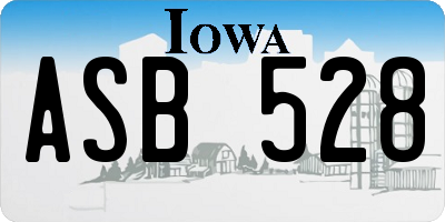 IA license plate ASB528