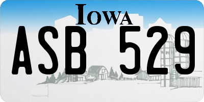 IA license plate ASB529