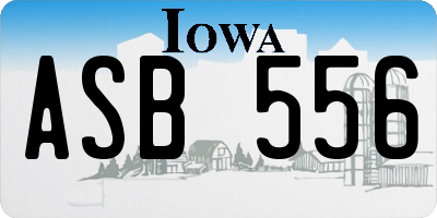 IA license plate ASB556